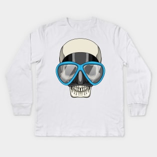 Skull Swimming Swimming goggles Kids Long Sleeve T-Shirt